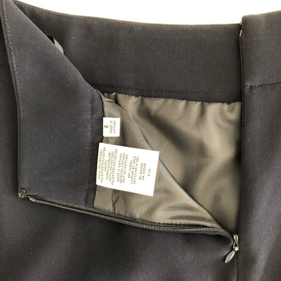Nine West Suit Separates 100% Polyester Lined Pencil Skirt Navy Size 4 - Picture 3 of 9